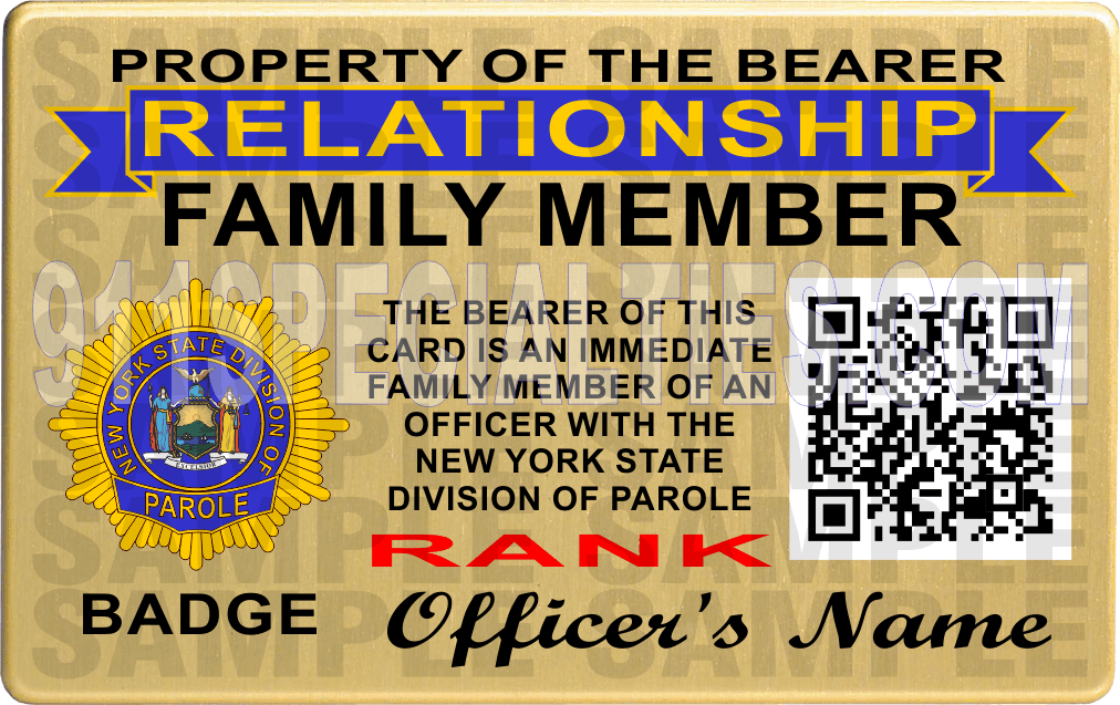 Police Gold Card Cards
